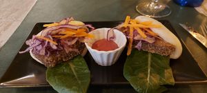Pan Bao mit Seitan at Chef Momo in Cartagena