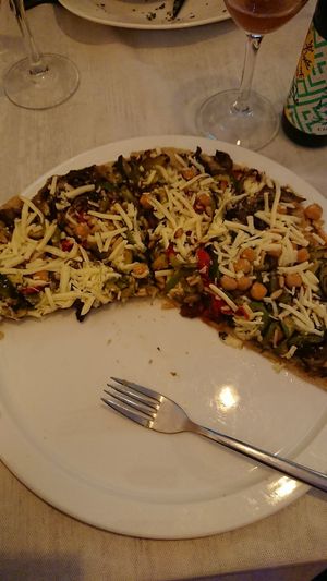 Moroccan pizza at Chef Momo in Cartagena