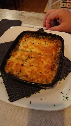 Green curry lasagna at Chef Momo in Cartagena