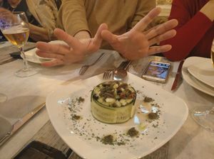 Cucumber salad at Chef Momo in Cartagena