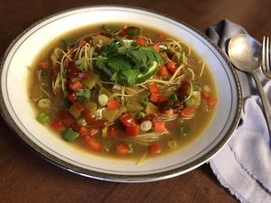 Thai red curry soup at Wicked Fitness Healthy Kitchen in Myrtle Beach