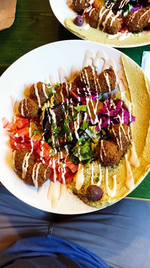 Falafel plate at Green Lab in Montpellier