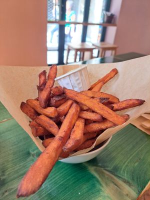 Sweet potato fries at Green Lab in Montpellier