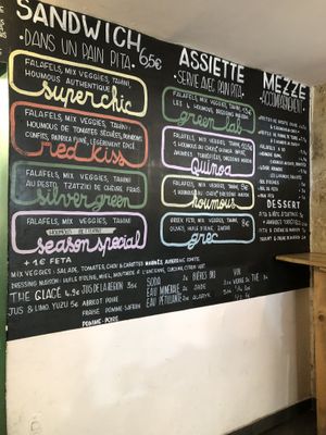 Menu  at Green Lab in Montpellier