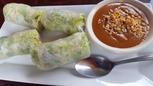 Fresh summer rolls
 at Thai House in Eureka Springs