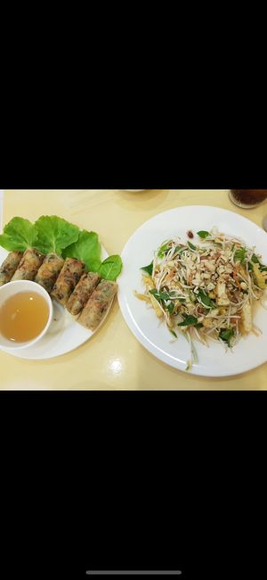 Nem et salade  at Loving Hut - Ba Dinh in Hanoi