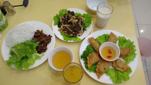 Our lunch at Loving Hut - Ba Dinh in Hanoi