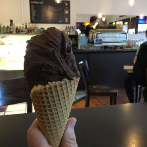 chocolate sorbet  at Kaffee Eis in Wellington