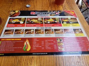 Menu at My Currywurst in Heidelberg