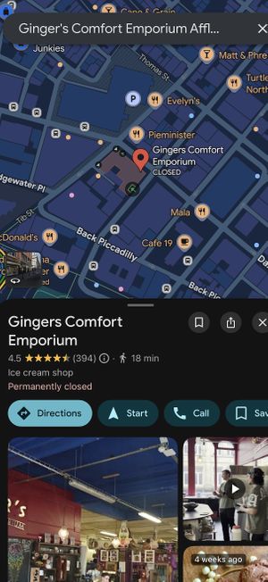   at Ginger's Comfort Emporium in Manchester