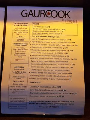 Carta mayo 2021 at Bascook in Bilbao