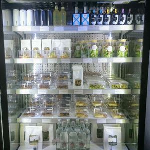 Take away cabinet at Essence Cuisine in East London
