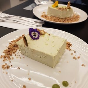 Lime cheesecake  at Essence Cuisine in East London