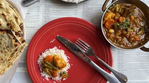Vegan vegetable patina and Peshawari naan (not vegan but divine!) at Taste of India  in Staunton