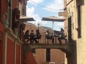 beautiful location, not a lot of seats at Santo Cafe in Guanajuato
