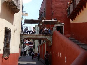 beautiful location, not a lot of seats at Santo Cafe in Guanajuato