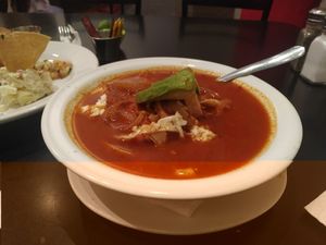 Sopa azteca at Santo Cafe in Guanajuato