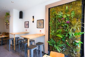 MU-Food high tables at MU-Food in Geneva