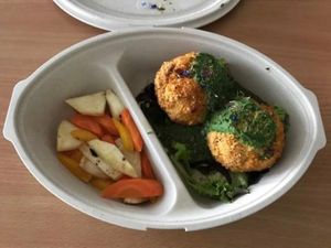 Arancini with veggies to go at MU-Food in Geneva