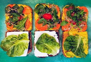 Sandwiches in progress...1 at Tapas del Huerto in Tenerife