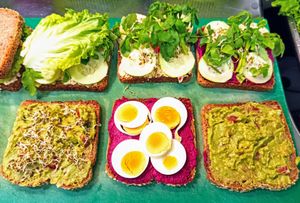 Sandwiches in progress...2 at Tapas del Huerto in Tenerife