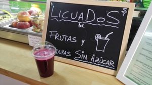 Beetroot cold pressed juice at Tapas del Huerto in Tenerife