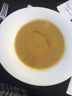 Cauliflower & Sweet Potato with Sugar Cane Honey Soup at The Town in Funchal