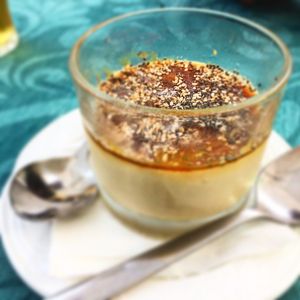 Coconut “crème” caramel, yum at The Town in Funchal