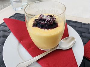 Pumpkin Cocosnut pudding at The Town in Funchal