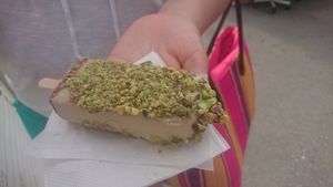 ? + white chocolate + pistachios  at Stixberry in Split