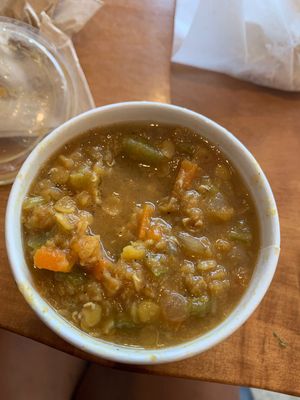 Curry lentil! Very good! Especially if you don’t like curry over kill! This is good! at Revitalive Cafe and Juice Bar in Andover