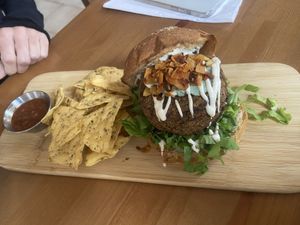 blu cheese burger💗 at El Grifo in Caguas