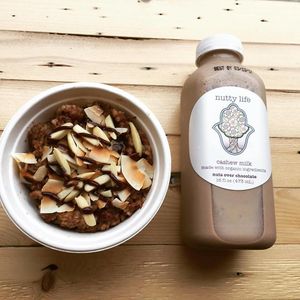 cashew milk at Oat Shop in Somerville