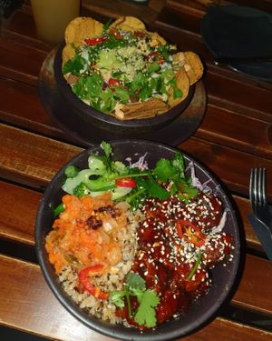 Bibimbap and nachos at The Merri in Preston