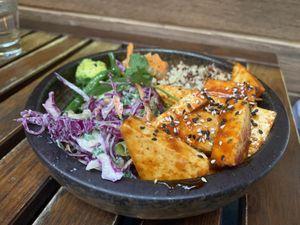 GF bibimbap with tofu at The Merri in Preston