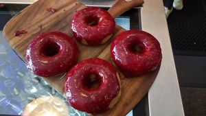 Great doughnuts for a Vegan Hole Foods diet. at The Merri in Preston