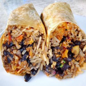 Vegan Picadillo Burrito  at Tocaya Modern Mexican in Playa Vista