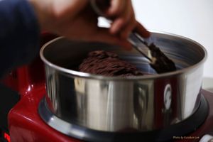 In the production room of Belyzium Artisan Chocolaterie in the heart of Berlin. at Belyzium Artisan Chocolate in Berlin