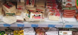 Tofu, vegan sausage at Emart Chinggis in Ulaanbaatar