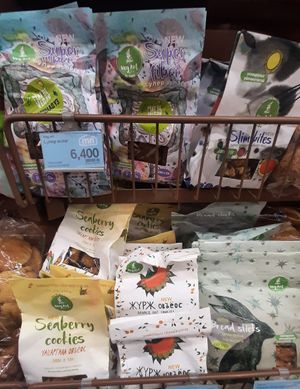 Vegan pastry at Emart Chinggis in Ulaanbaatar