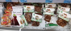 Tofu cutlet, vegan faux meat at Emart Chinggis in Ulaanbaatar