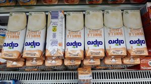 Vegan milk at Emart Chinggis in Ulaanbaatar