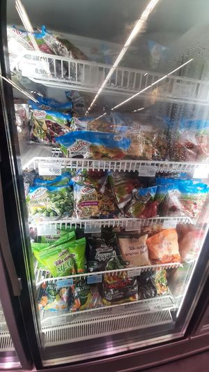 Frozen vegetables at Emart Chinggis in Ulaanbaatar