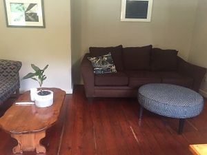 Cozy couches at The Hoot in Northport