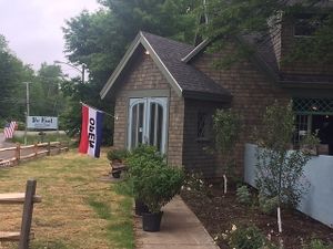 View from the road at The Hoot in Northport