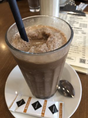 Decaf Iced Frappé with soymilk   at Coffee Brothers in Worms