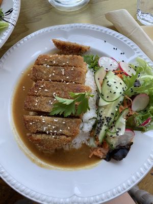 Seitan katsu curry at Miranda Cafe in North London