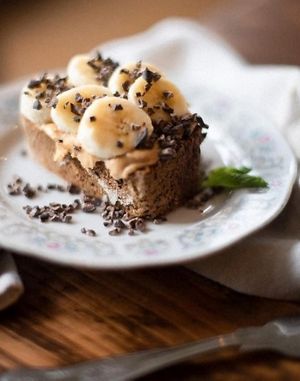 Banana Bread with cacao nibs at Miranda Cafe in North London