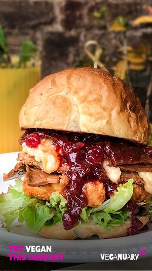 Veganuary Winter Burger at Miranda Cafe in North London