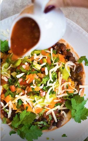 Vegan Egg Rancheros at Miranda Cafe in North London